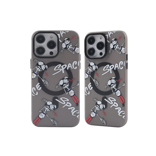 Apple iPhone 12 Pro Max Kılıf Apollo Magneticsafe Desenli Kapak - Apollo Siyah - 3