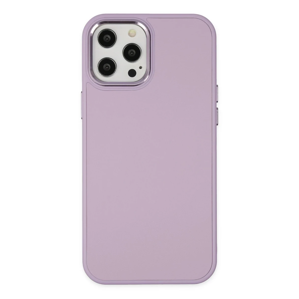 Apple iPhone 12 Pro Max Kılıf Asya Deri Silikon - Lila