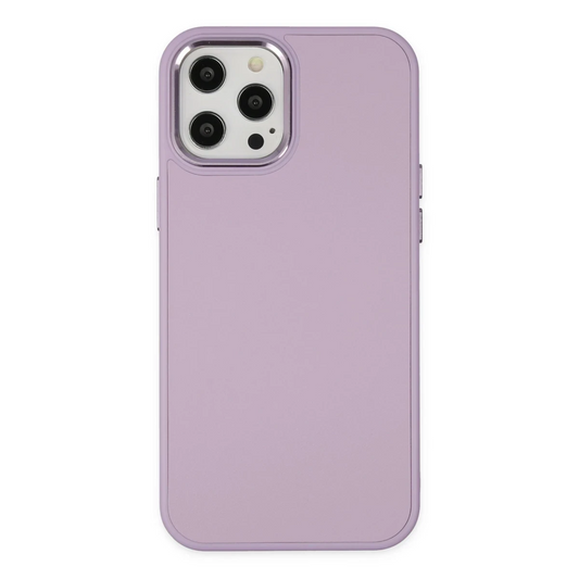 Apple iPhone 12 Pro Max Kılıf Asya Deri Silikon - Lila