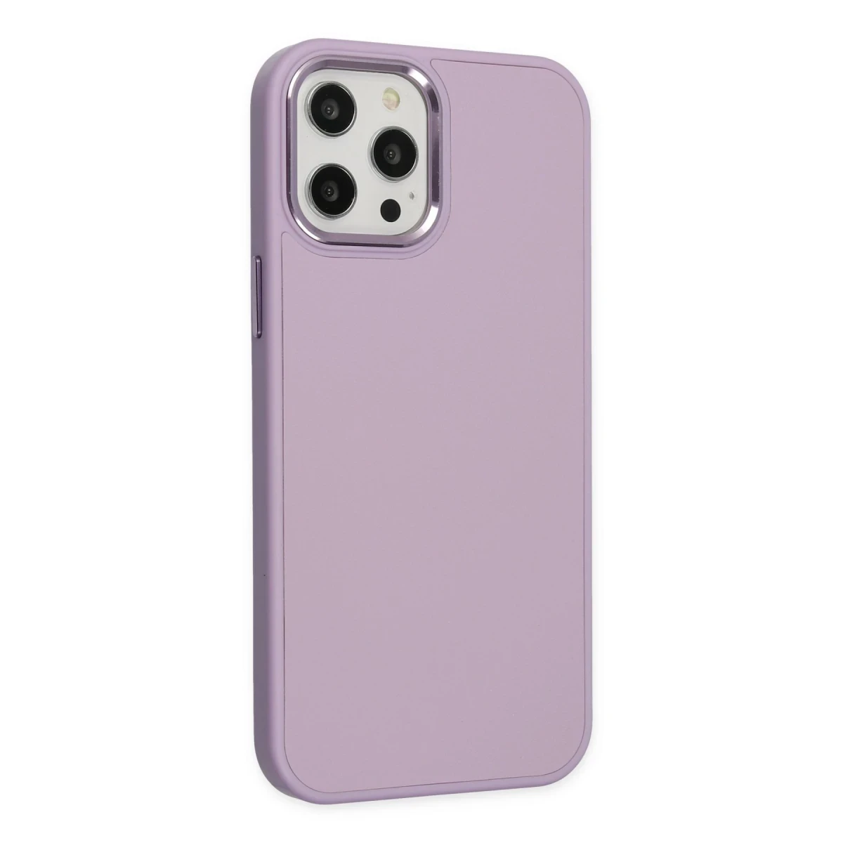 Apple iPhone 12 Pro Max Kılıf Asya Deri Silikon - Lila