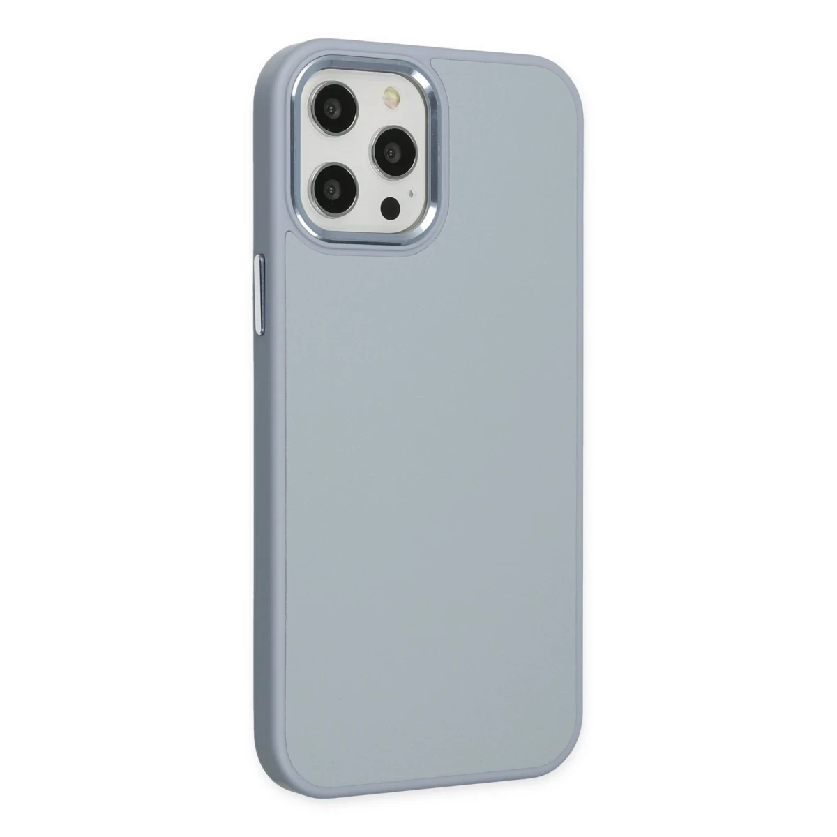 Apple iPhone 12 Pro Max Kılıf Asya Deri Silikon - Sierra Blue