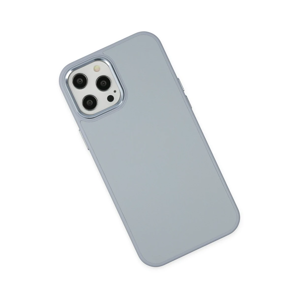 Apple iPhone 12 Pro Max Kılıf Asya Deri Silikon - Sierra Blue