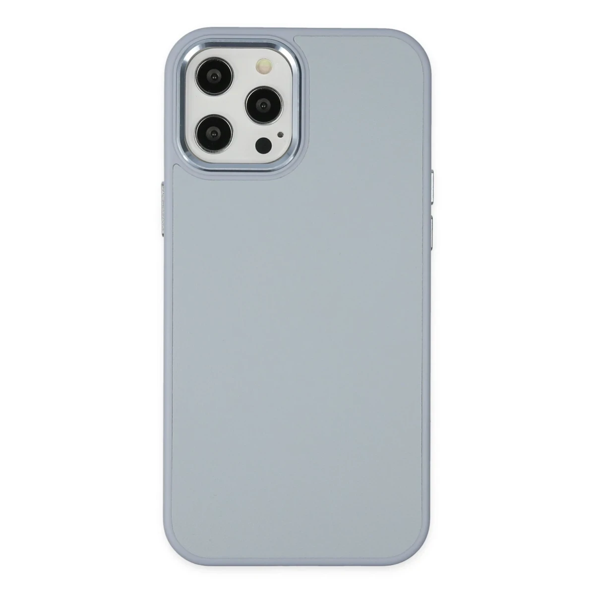 Apple iPhone 12 Pro Max Kılıf Asya Deri Silikon - Sierra Blue