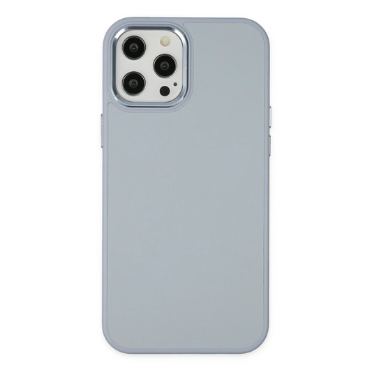 Apple iPhone 12 Pro Max Kılıf Asya Deri Silikon - Sierra Blue