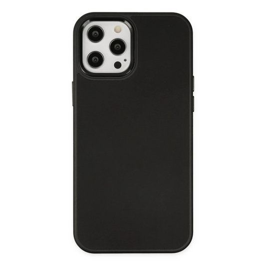 Apple iPhone 12 Pro Max Kılıf Asya Deri Silikon - Siyah