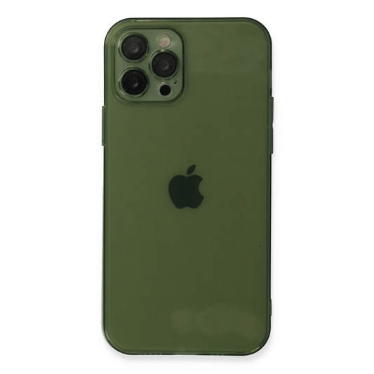 Apple iPhone 12 Pro Max Kılıf Fly Lens Silikon - Yeşil