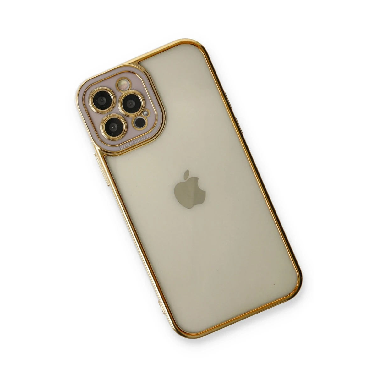 Apple iPhone 12 Pro Max Kılıf Liva Lens Silikon - Lila