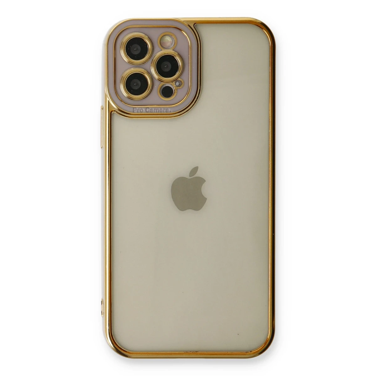 Apple iPhone 12 Pro Max Kılıf Liva Lens Silikon - Lila