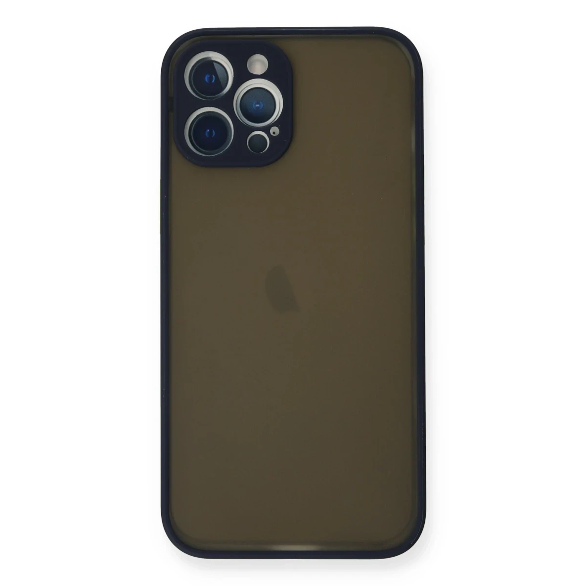 Apple iPhone 12 Pro Max Kılıf Montreal Silikon Kapak - Lacivert