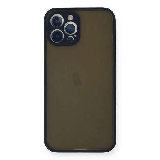 Apple iPhone 12 Pro Max Kılıf Montreal Silikon Kapak - Lacivert