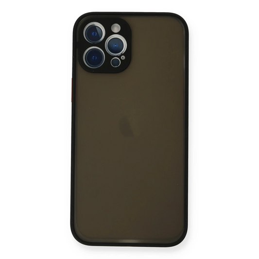Apple iPhone 12 Pro Max Kılıf Montreal Silikon Kapak - Siyah