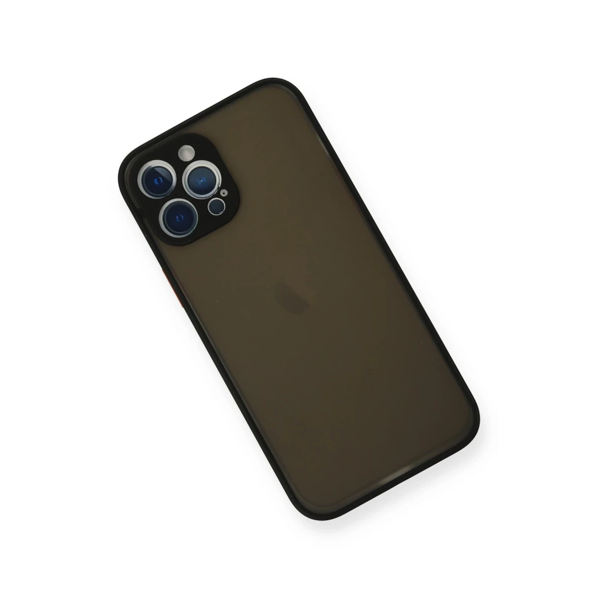 Apple iPhone 12 Pro Max Kılıf Montreal Silikon Kapak - Siyah