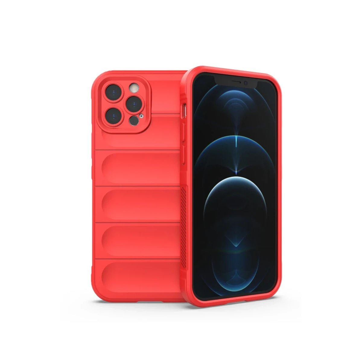 Apple iPhone 12 Pro Max Kılıf Optimum Silikon - Kırmızı