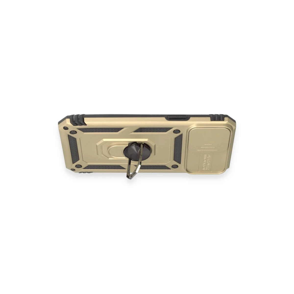 Apple iPhone 12 Pro Max Kılıf Pars Lens Yüzüklü Silikon - Gold