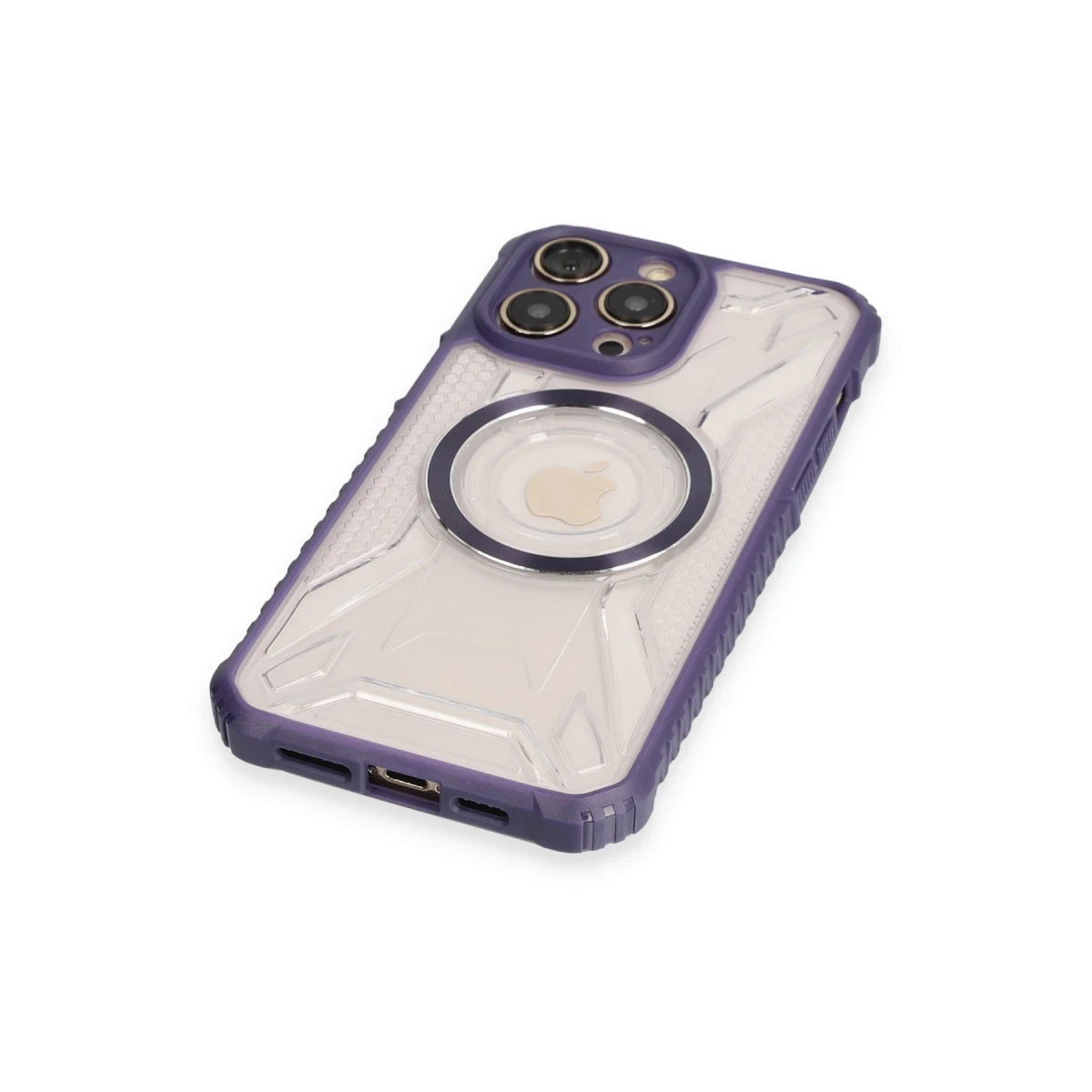 Apple iPhone 12 Pro Max Kılıf Prag Magneticsafe Kapak - Derin Mor