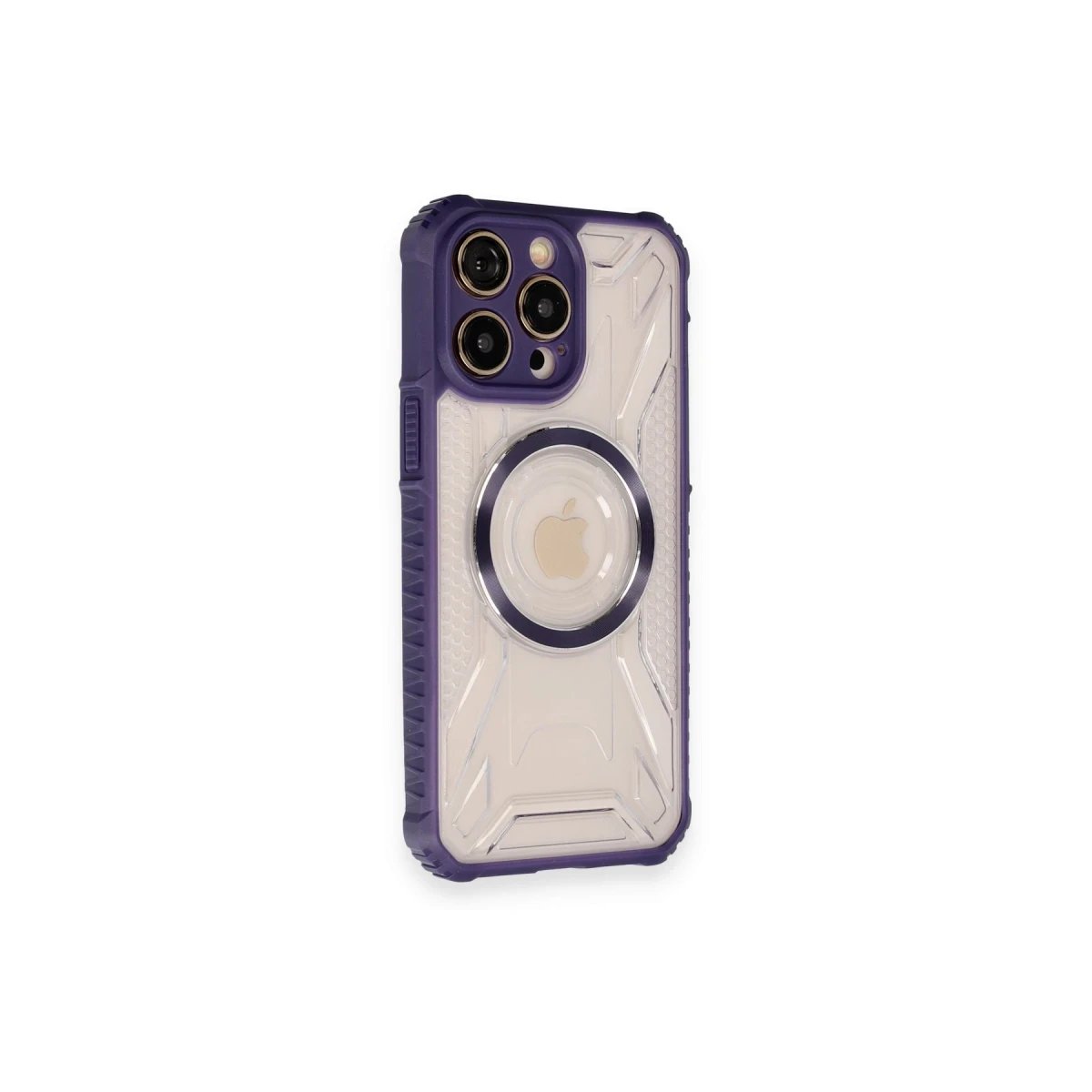 Apple iPhone 12 Pro Max Kılıf Prag Magneticsafe Kapak - Derin Mor