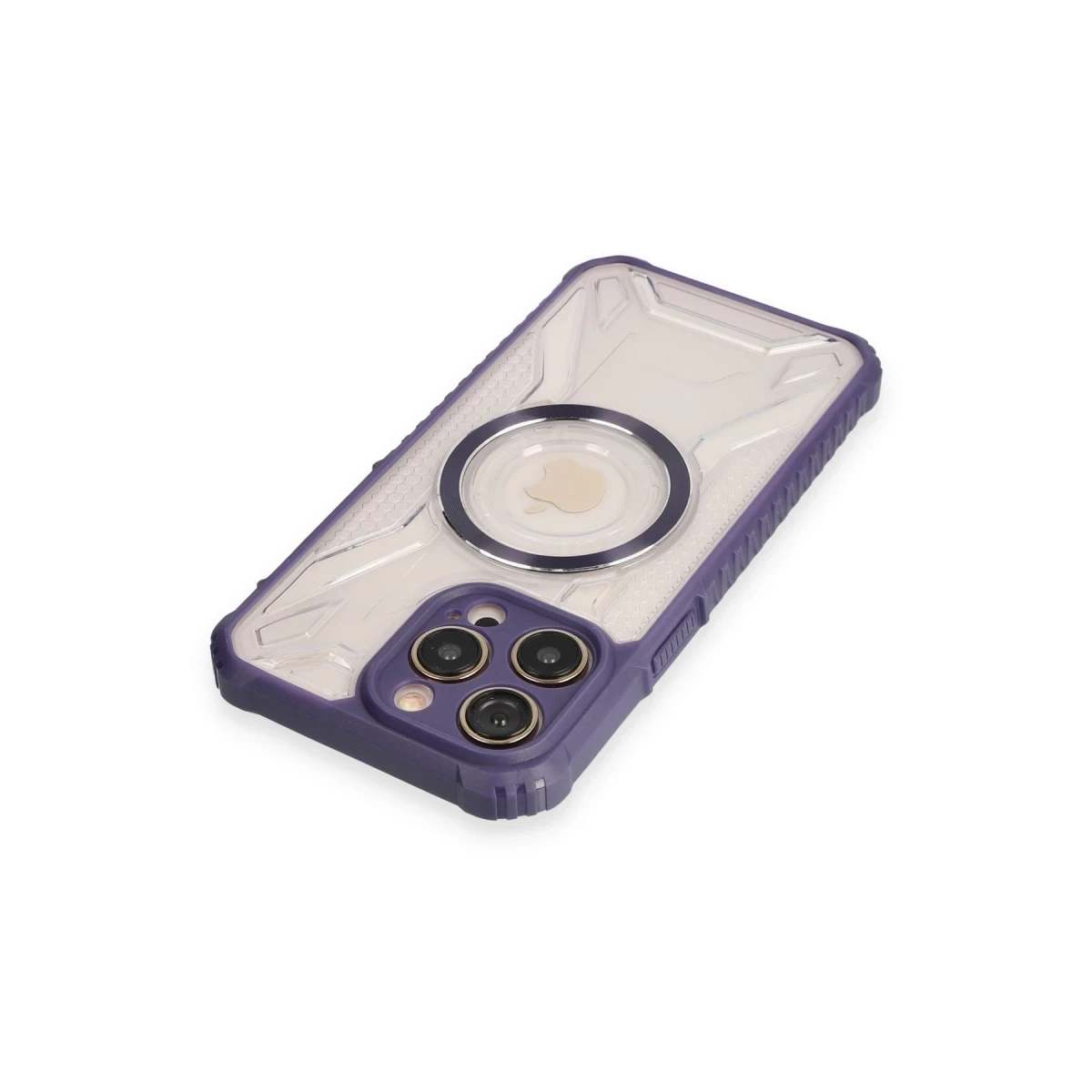 Apple iPhone 12 Pro Max Kılıf Prag Magneticsafe Kapak - Derin Mor
