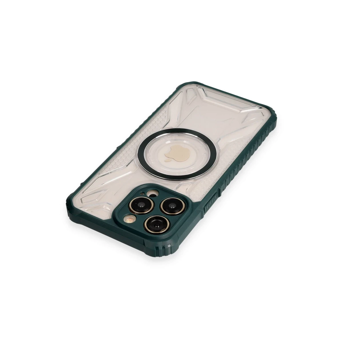 Apple iPhone 12 Pro Max Kılıf Prag Magneticsafe Kapak - Koyu Yeşil