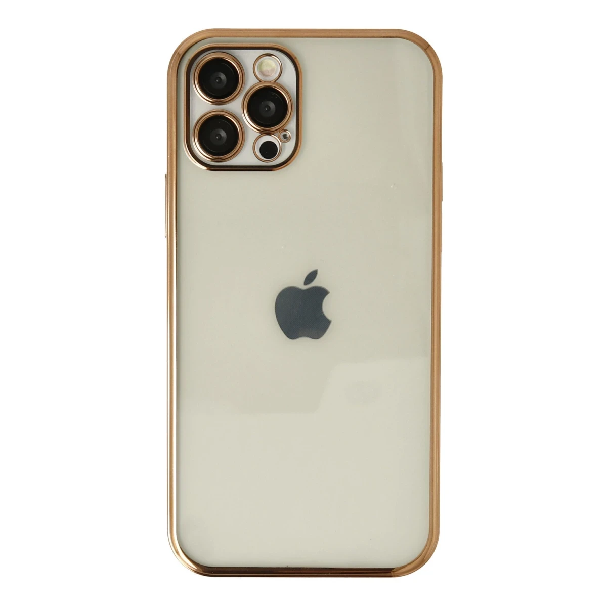 Apple iPhone 12 Pro Max Kılıf Razer Lensli Silikon - Gold