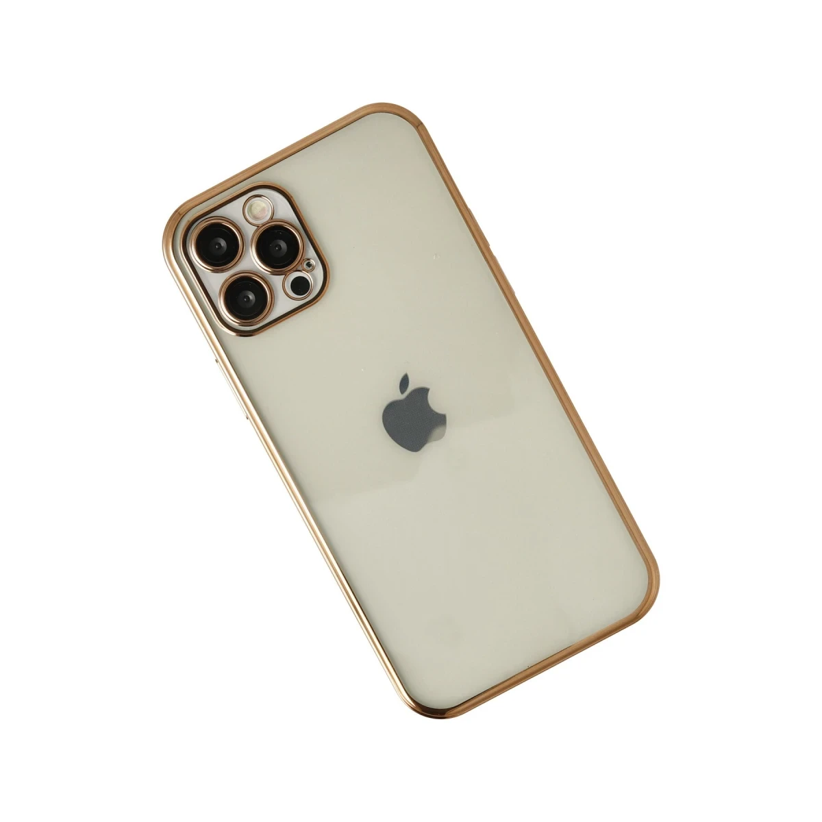Apple iPhone 12 Pro Max Kılıf Razer Lensli Silikon - Gold