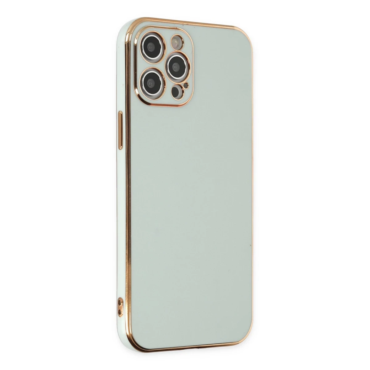 Apple iPhone 12 Pro Max Kılıf Volet Silikon - Açık Yeşil