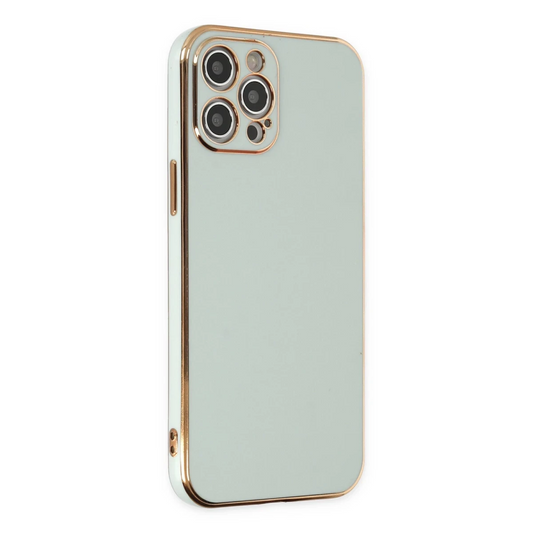 Apple iPhone 12 Pro Max Kılıf Volet Silikon - Açık Yeşil