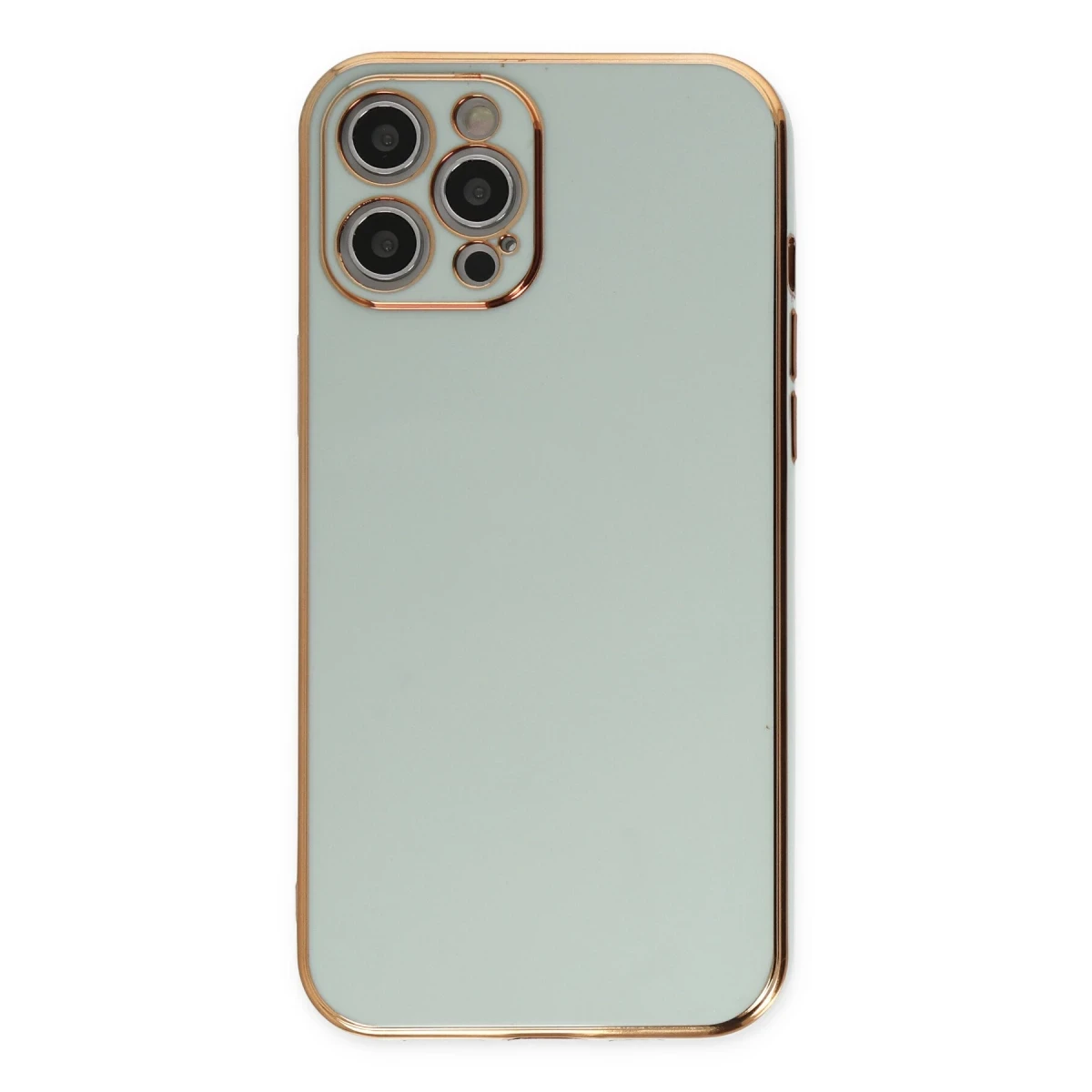 Apple iPhone 12 Pro Max Kılıf Volet Silikon - Açık Yeşil