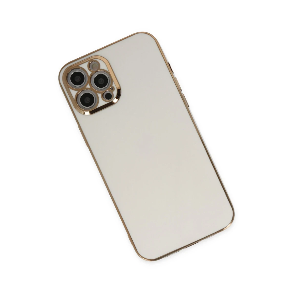 Apple iPhone 12 Pro Max Kılıf Volet Silikon - Beyaz