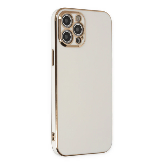 Apple iPhone 12 Pro Max Kılıf Volet Silikon - Beyaz