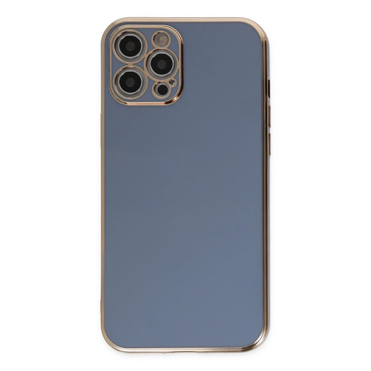 Apple iPhone 12 Pro Max Kılıf Volet Silikon - Mavi