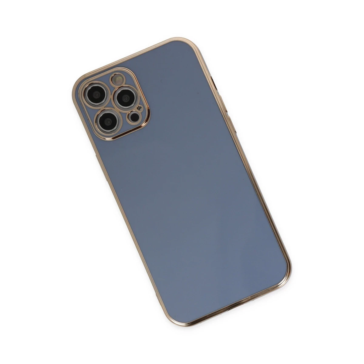 Apple iPhone 12 Pro Max Kılıf Volet Silikon - Mavi