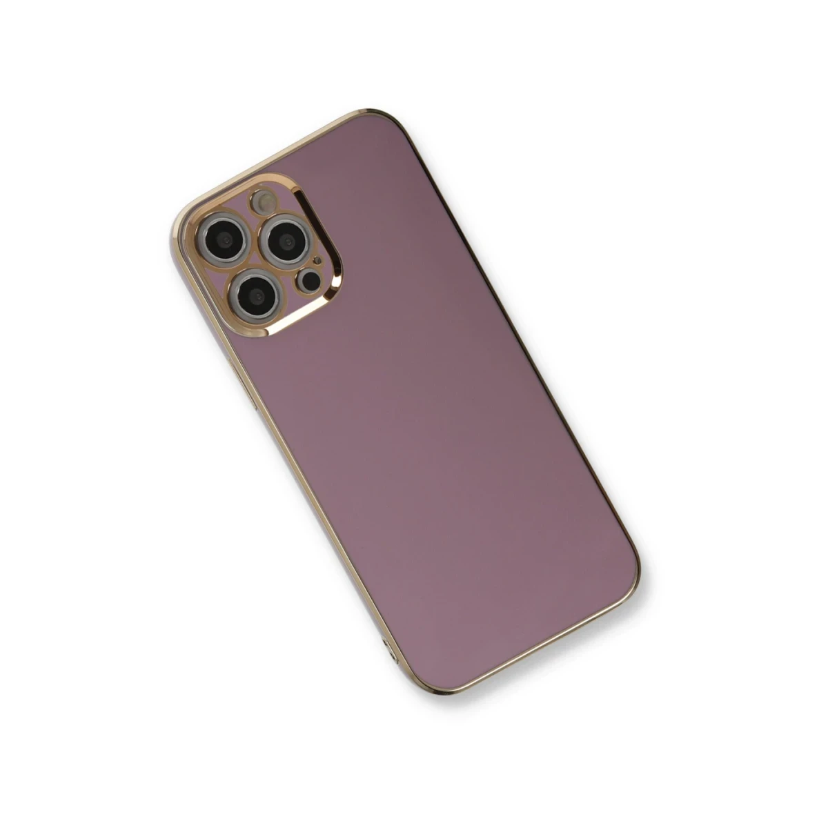 Apple iPhone 12 Pro Max Kılıf Volet Silikon - Mor