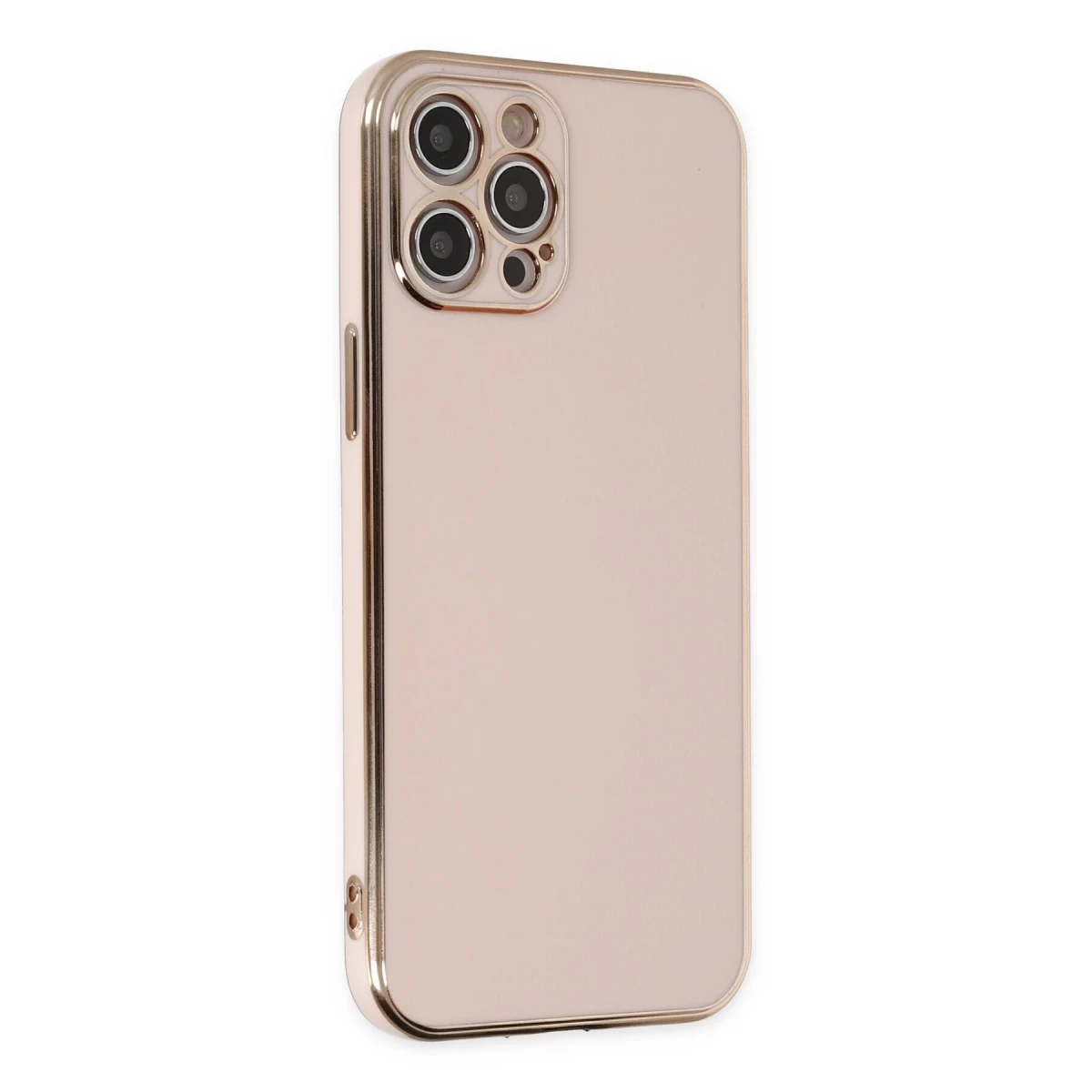 Apple iPhone 12 Pro Max Kılıf Volet Silikon - Pembe