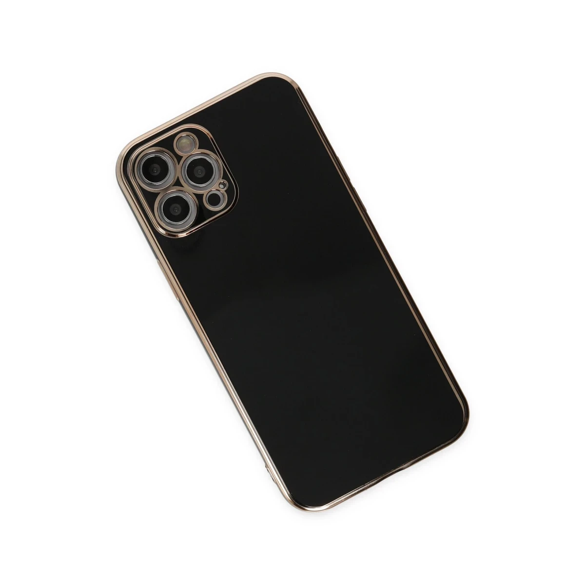Apple iPhone 12 Pro Max Kılıf Volet Silikon - Siyah
