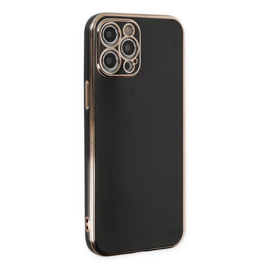 Apple iPhone 12 Pro Max Kılıf Volet Silikon - Siyah