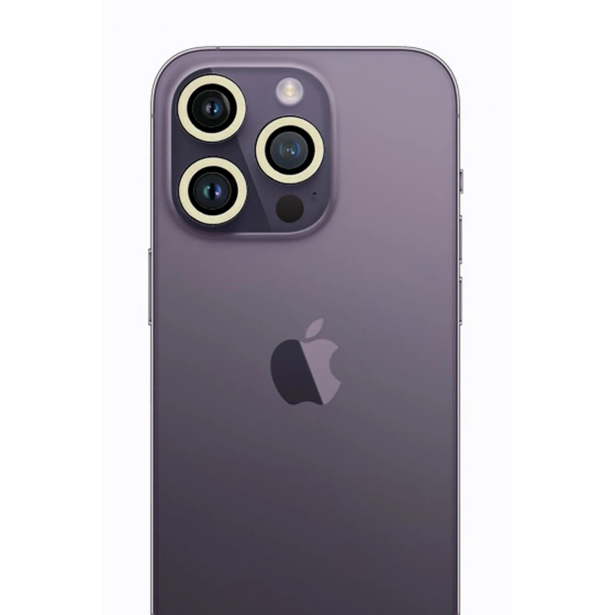 Apple iPhone 12 Pro Max Neon Fosforlu Kamera Lens - Beyaz