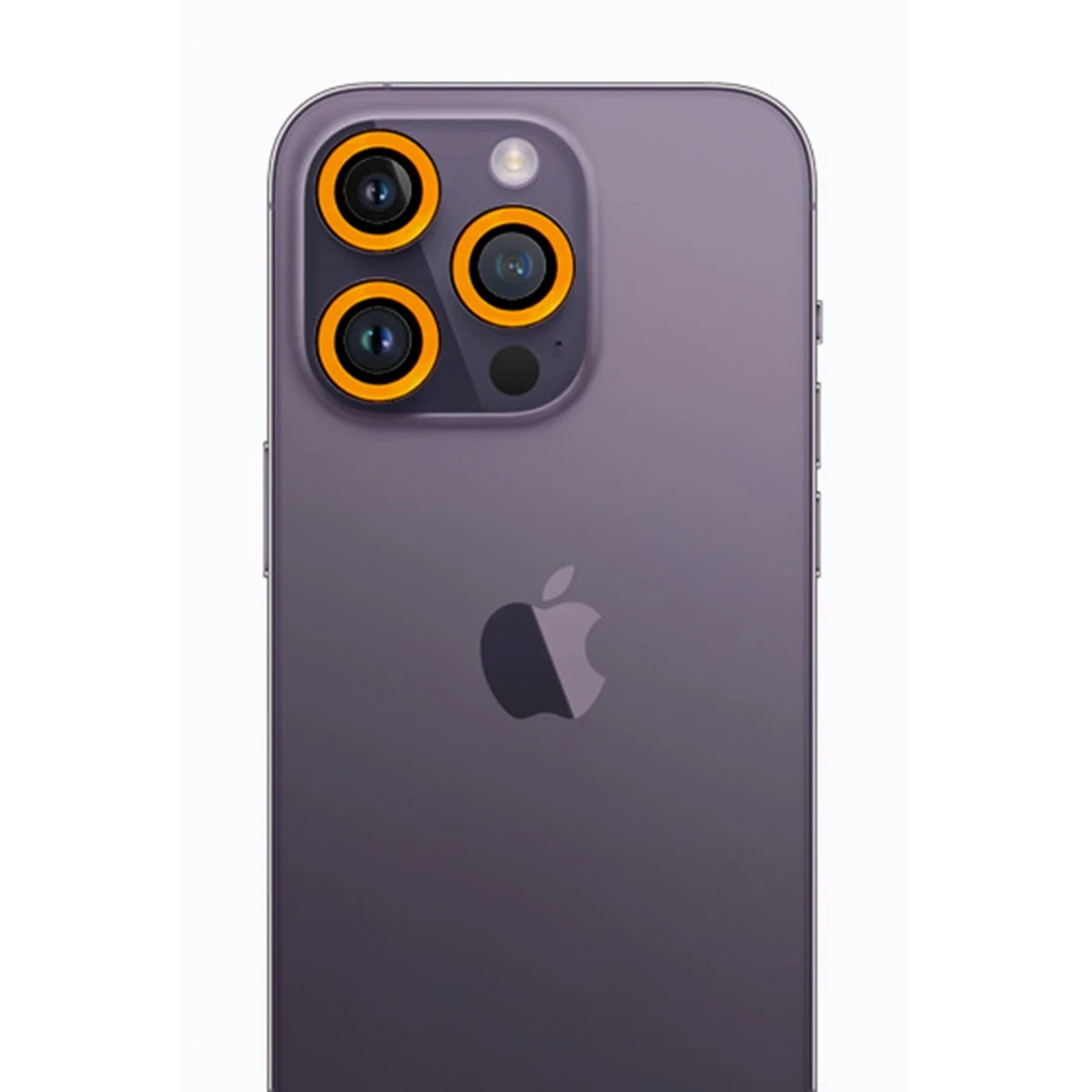 Apple iPhone 12 Pro Max Neon Fosforlu Kamera Lens - Sarı