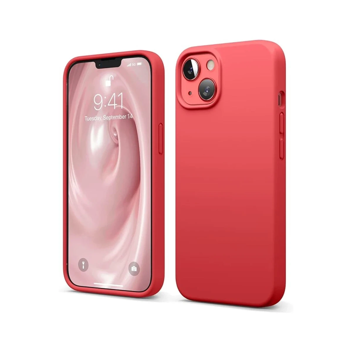 Apple iPhone 14 Kılıf First Silikon - Kırmızı
