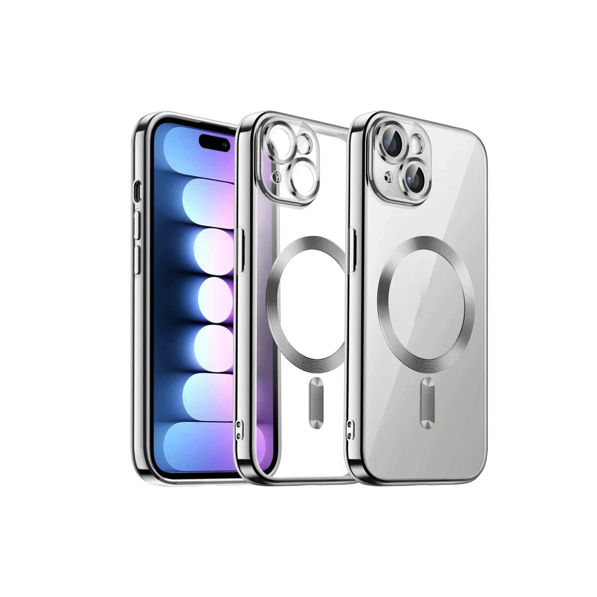 Apple iPhone 13 Kılıf Kross Magneticsafe Kapak - Gümüş