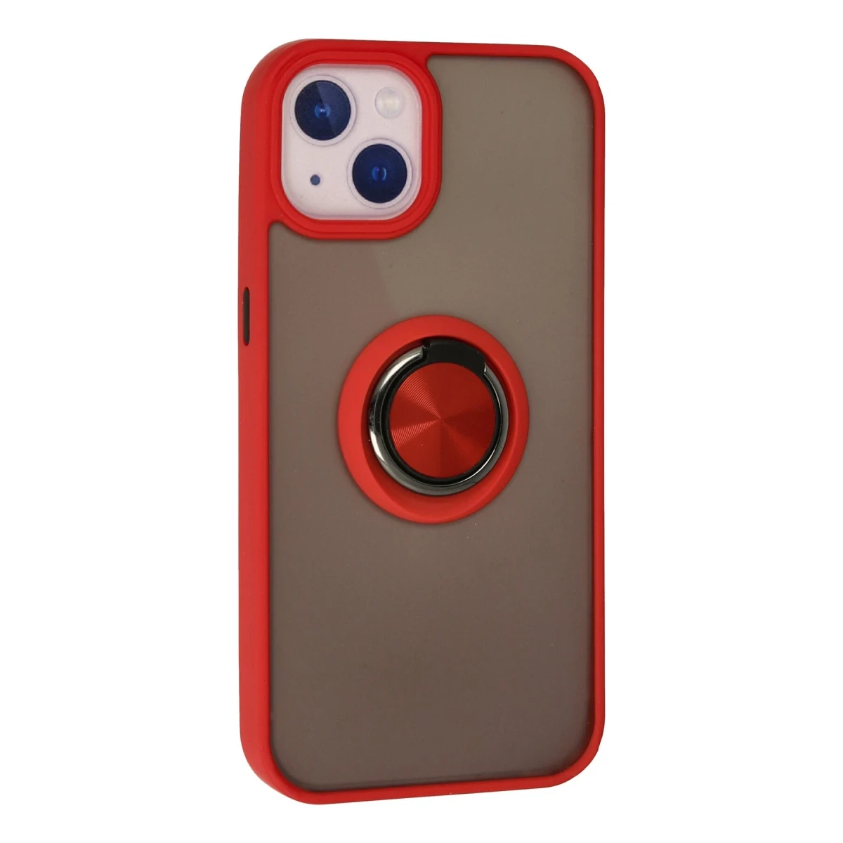 Apple iPhone 13 Kılıf Montreal Yüzüklü Silikon Kapak - Kırmızı