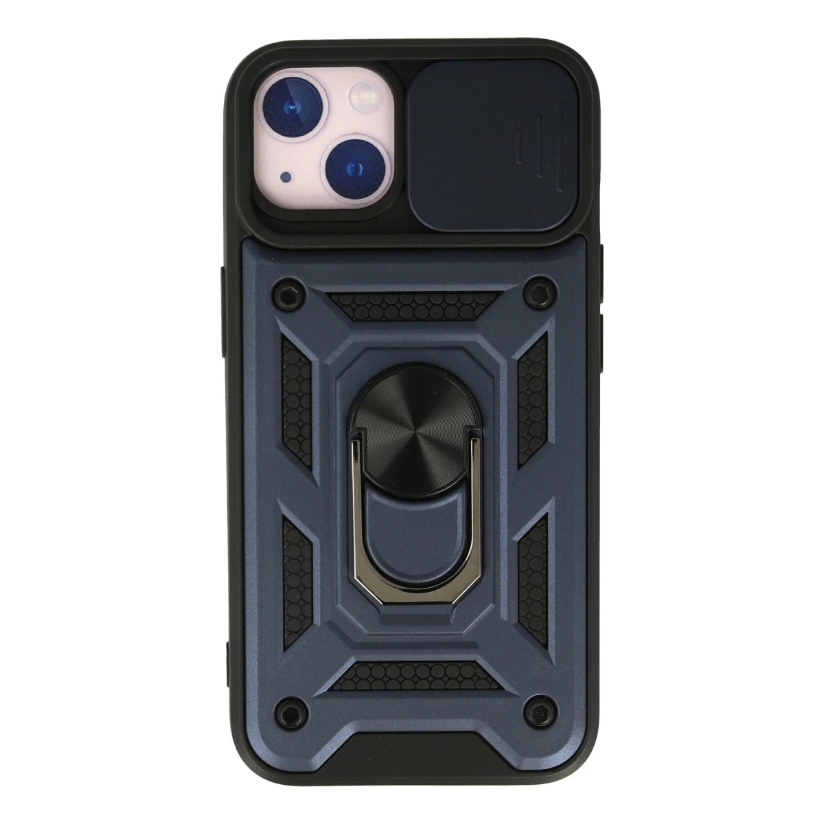 Apple iPhone 13 Kılıf Pars Lens Yüzüklü Silikon - Lacivert