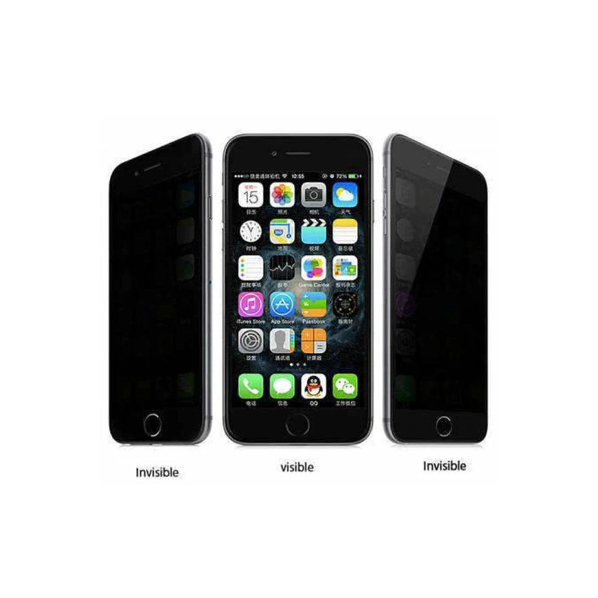Apple iPhone 13 Mini Bilvis 3D Anti Peeping Hayalet Cam Ekran Koruyucu