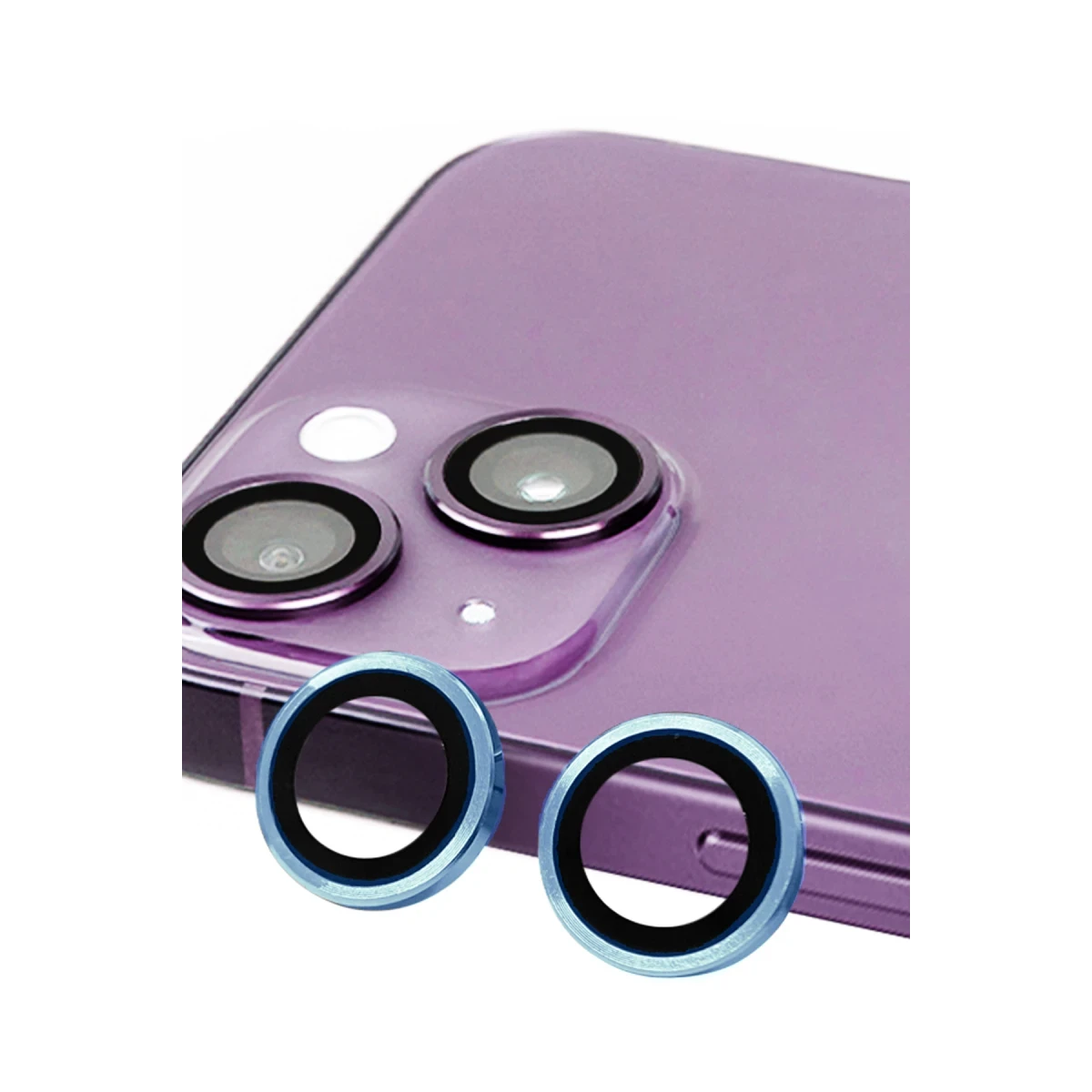 Apple iPhone 13 Mini Raze Metal Kamera Lens - Mavi