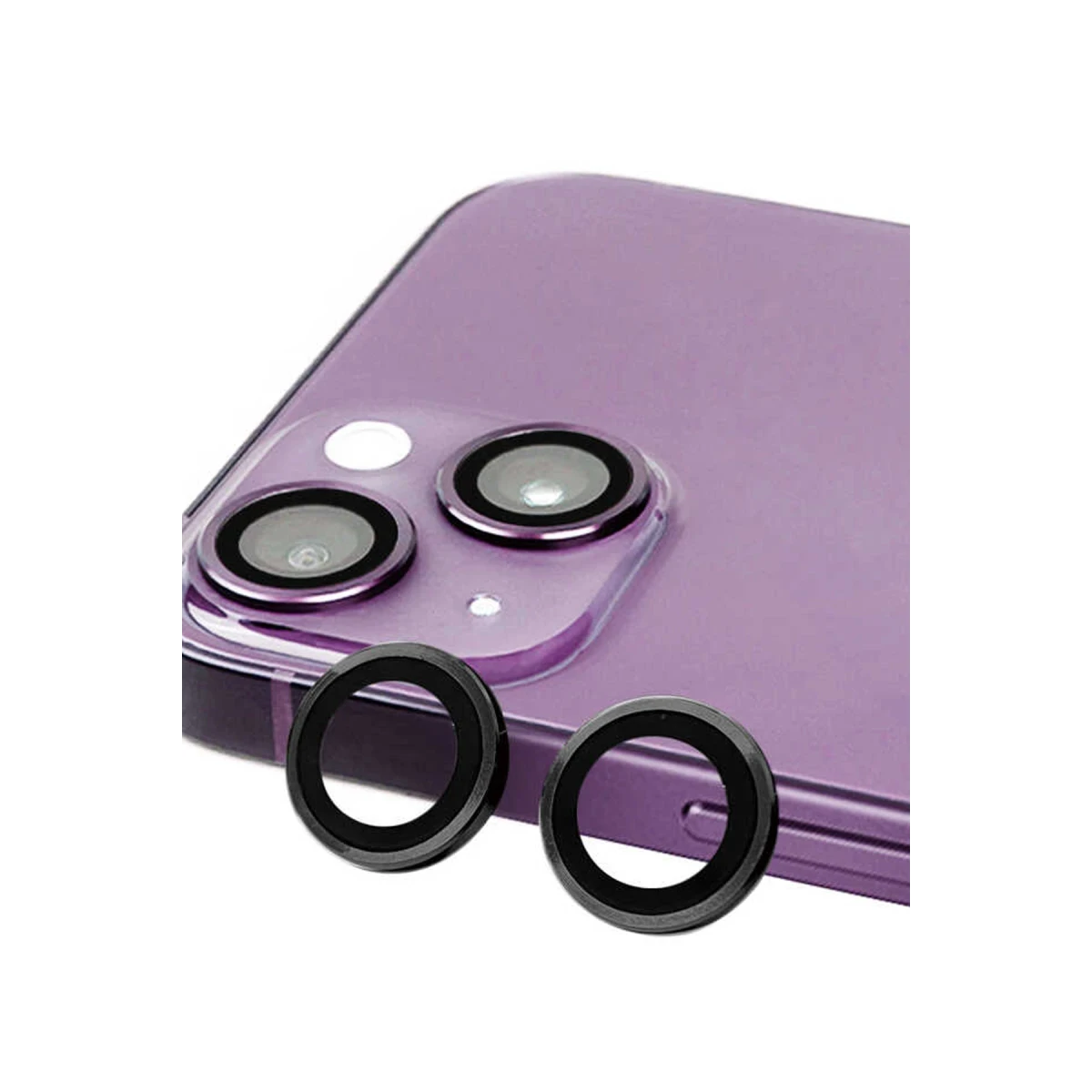 Apple iPhone 13 Mini Raze Metal Kamera Lens - Siyah