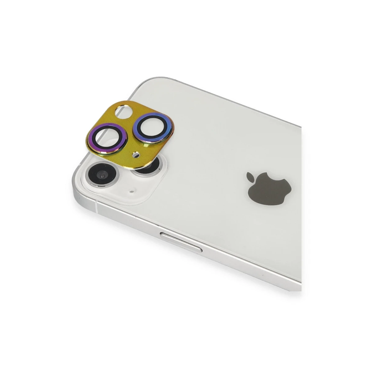 Apple iPhone 13 Pers Alüminyum Kamera Lens - Rainbow