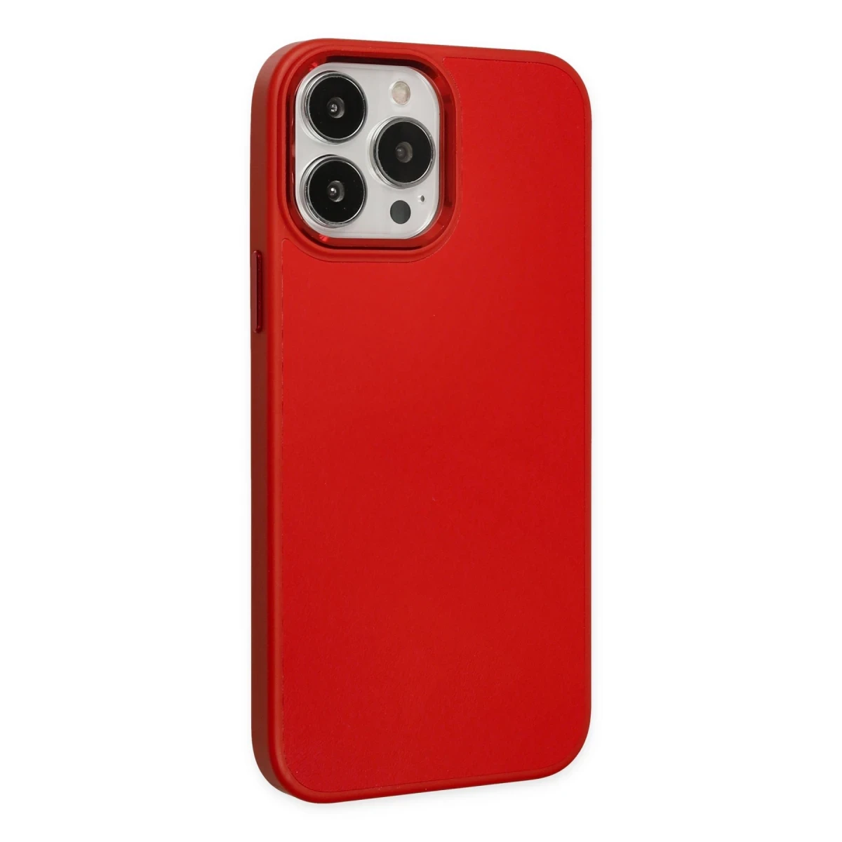 Apple iPhone 13 Pro Kılıf Asya Deri Silikon - Kırmızı