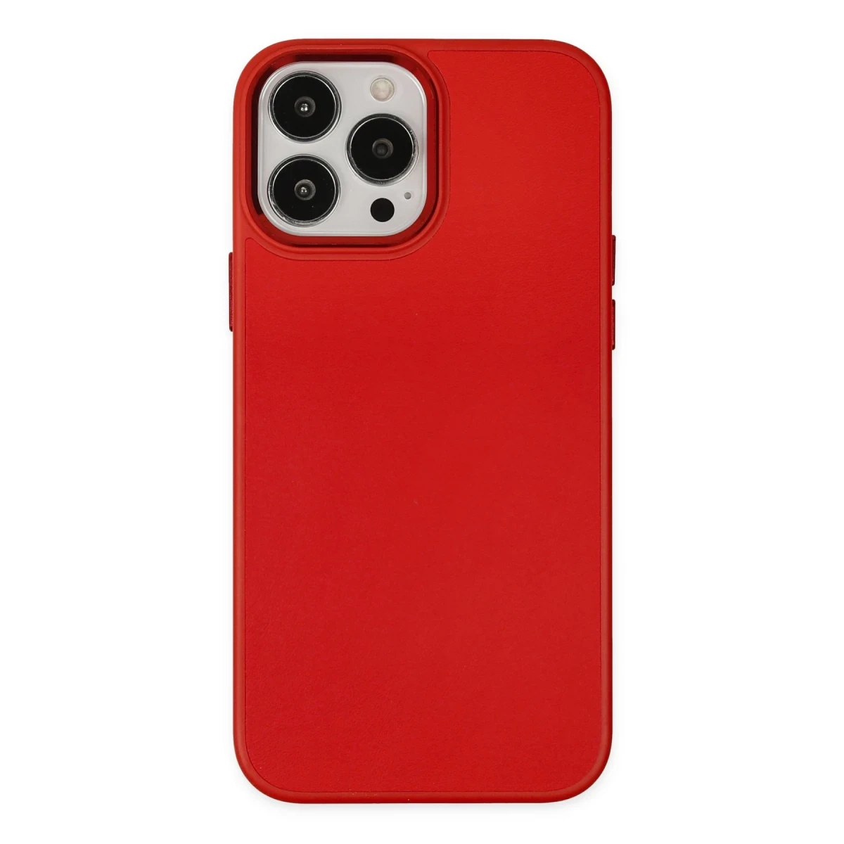 Apple iPhone 13 Pro Kılıf Asya Deri Silikon - Kırmızı