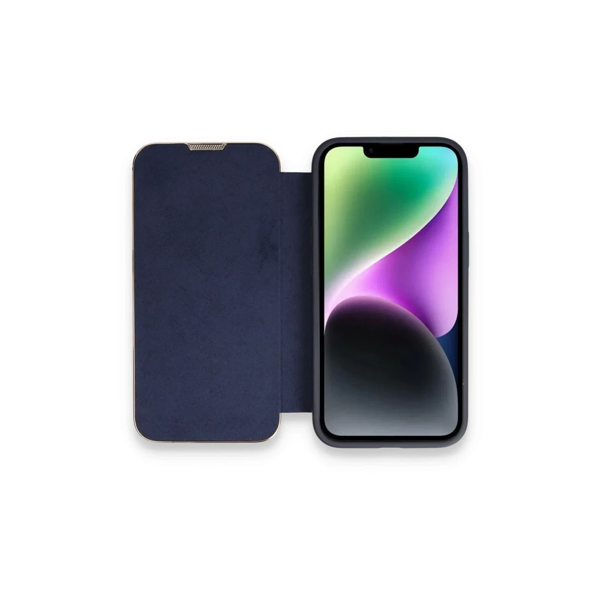 Apple iPhone 13 Pro Kılıf Dolpin Kapaklı - Lacivert