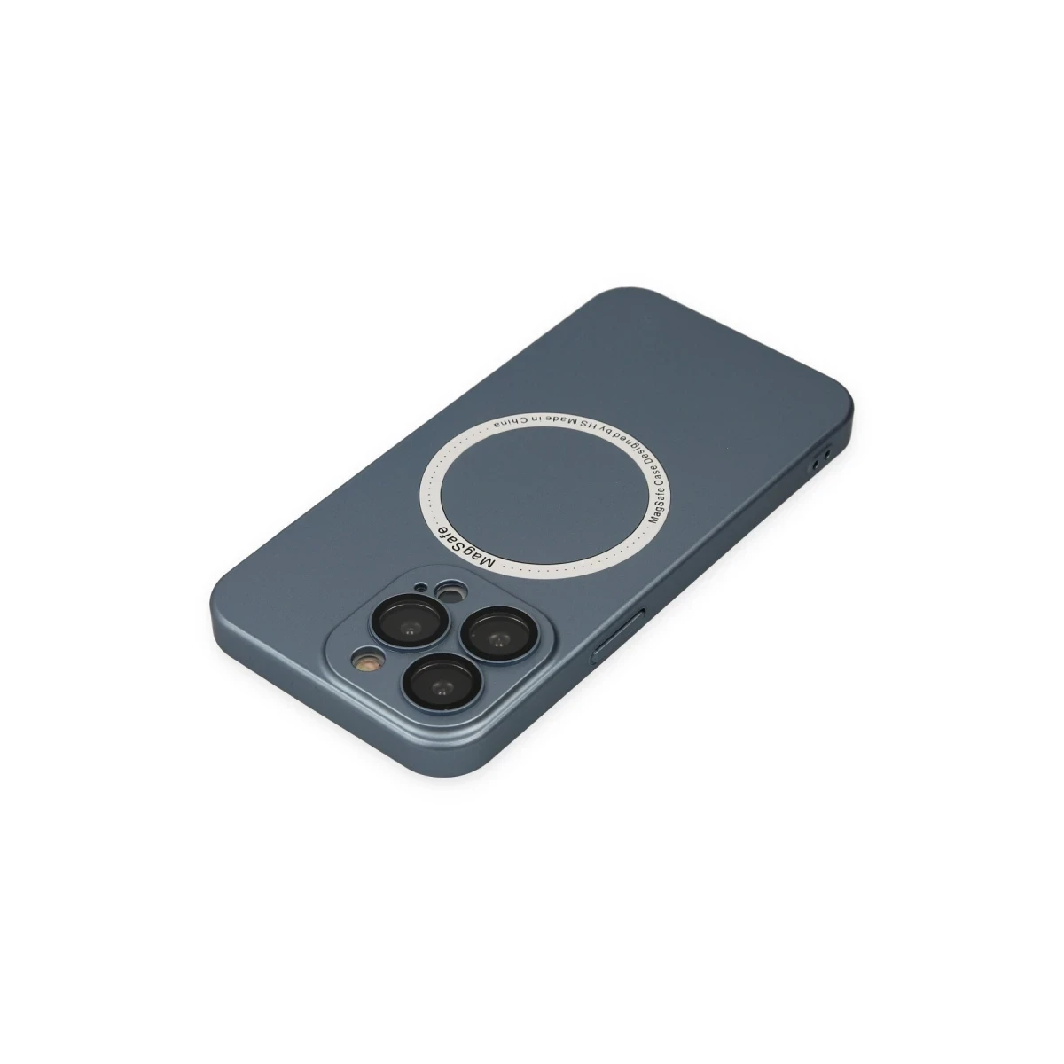 Apple iPhone 13 Pro Kılıf Jack Magneticsafe Lens Silikon - Sierra Blue