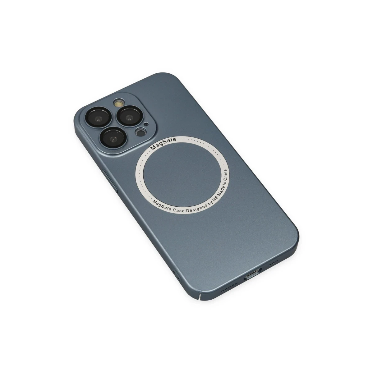 Apple iPhone 13 Pro Kılıf Jack Magneticsafe Lens Silikon - Sierra Blue